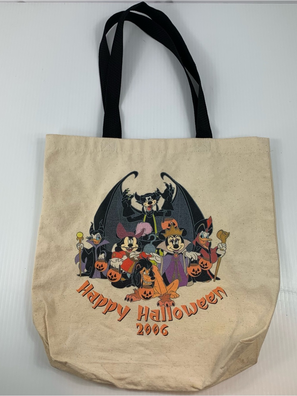 Vintage Walt Disney World Park 2006 Halloween Haunt Tote Canvas Bag
